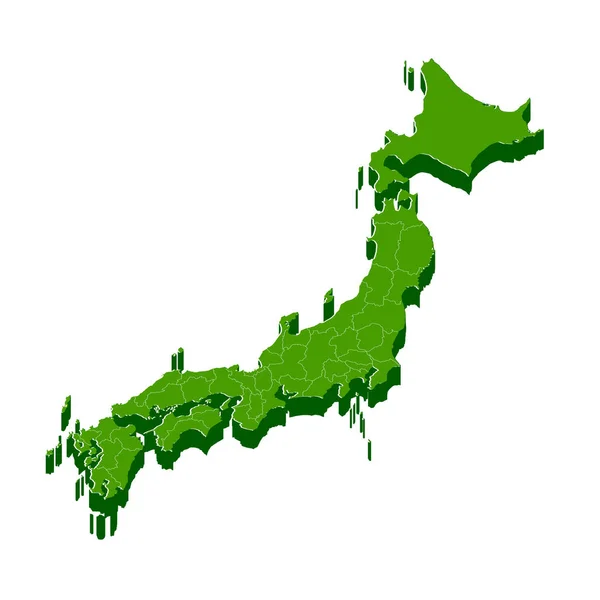 Japonsko mapa rámce ikona — Stockový vektor