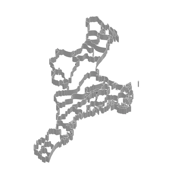 Mie 自治州地图框架图标 — 图库矢量图片