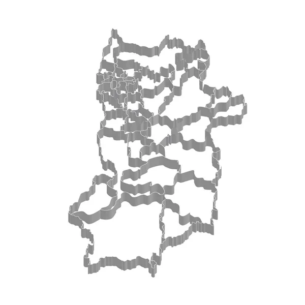 Prefeitura de Nara Mapa quadro ícone — Vetor de Stock