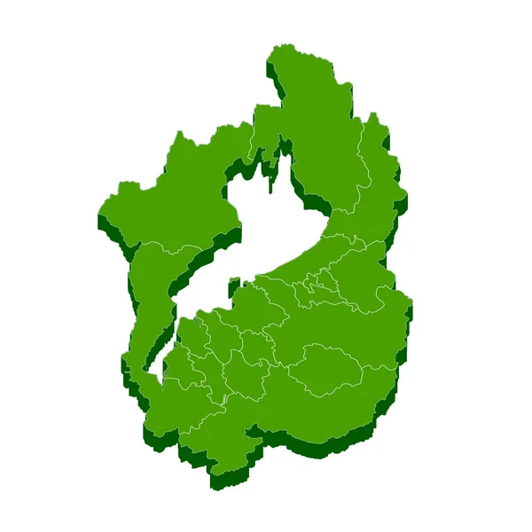 Préfecture de Shiga Carte cadre icône — Image vectorielle