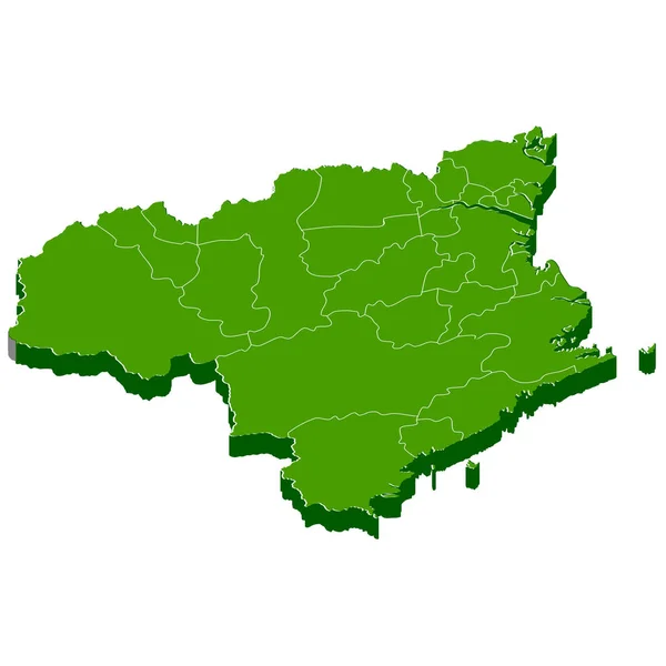 Prefettura di Tokushima Mappa icona della cornice — Vettoriale Stock