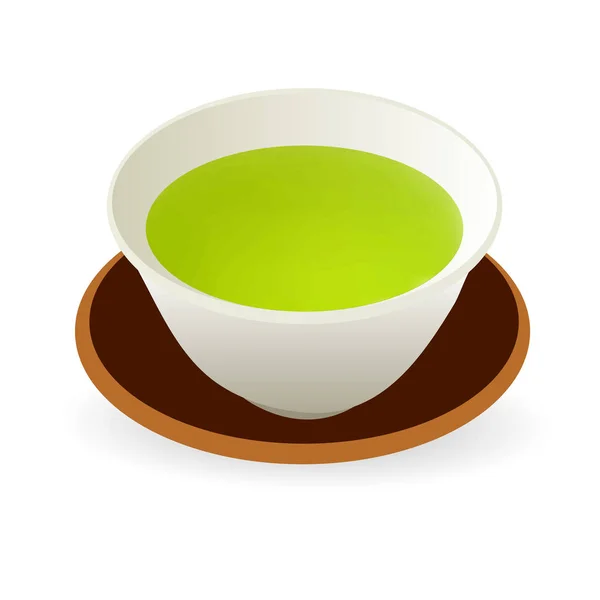 Icono de bebida de té verde — Vector de stock