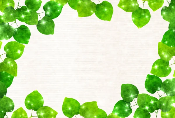 Taze yeşil yaprak yeşil arka plan — Stok Vektör