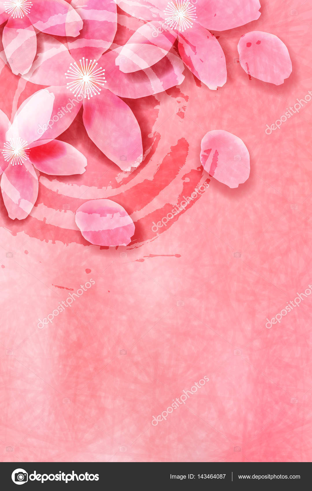 樱桃春天花背景 图库矢量图像 C Jboy24