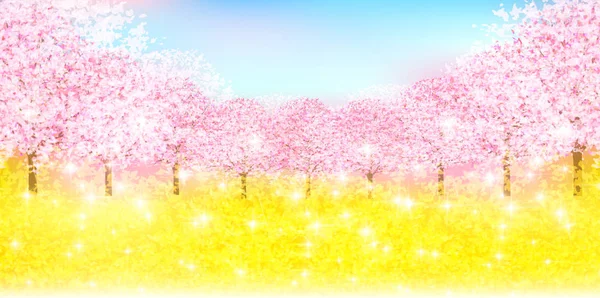 Ciliegia fiore primavera sfondo — Vettoriale Stock