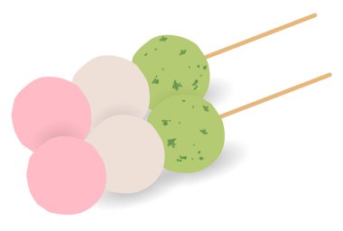 Hamur tatlısı Japon şekerlemeler bahar simgesi