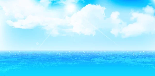 Paysage marin Fond d'été — Image vectorielle