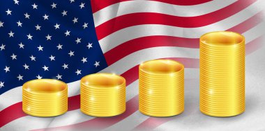 Amerikan madalya sikke arka plan