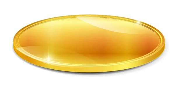 Medaglia moneta d'oro icona — Vettoriale Stock