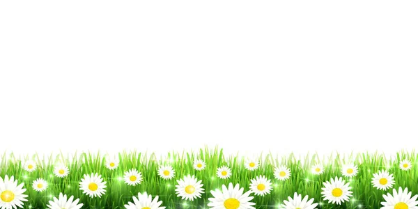 Flower fresh green landscape background — Stock Vector