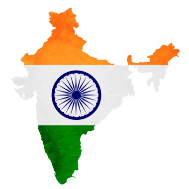 Hindistan harita ulusal bayrak simgesi