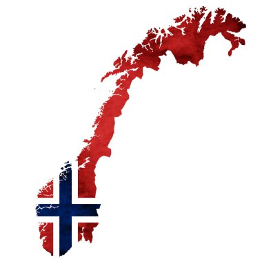 Norveç harita ulusal bayrak simgesi