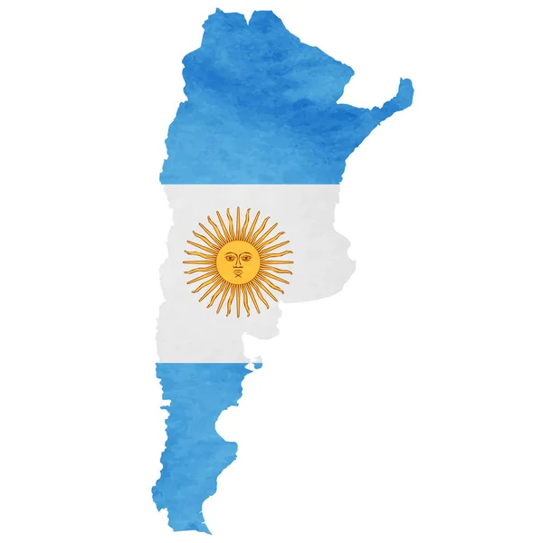Argentina Mapa Ícone da bandeira nacional — Vetor de Stock