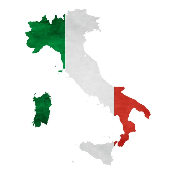 Mappa Italia Icona della bandiera nazionale — Vettoriale Stock