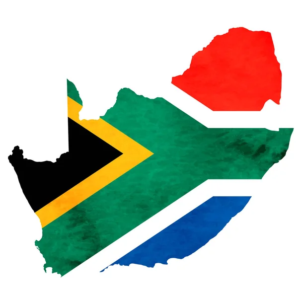 南非地图国家国旗图标 — 图库矢量图片
