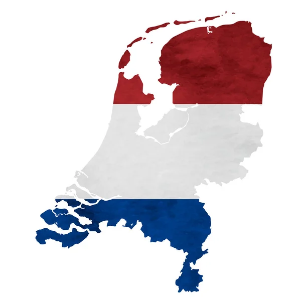 オランダ地図国の旗のアイコン — ストックベクタ