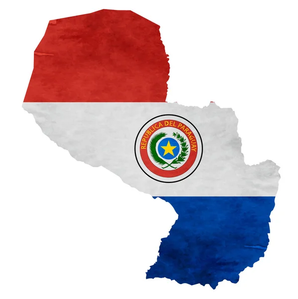 Paraguay Mapa Icono de bandera nacional — Archivo Imágenes Vectoriales