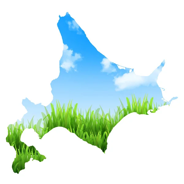 Icône Hokkaido Sky Prairie — Image vectorielle
