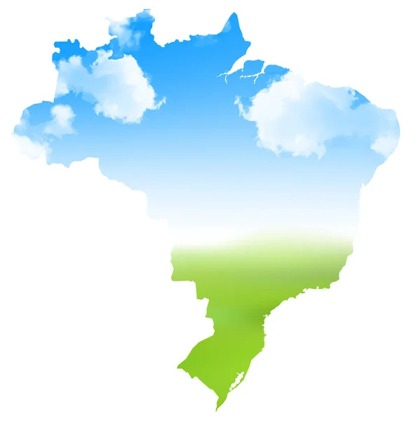 Brazil Sky map icon — Stock Vector