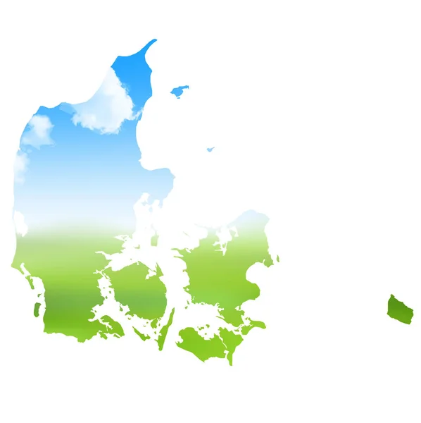 Dánsko Sky mapa ikona — Stockový vektor