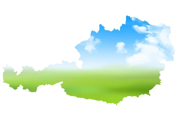 Avusturya gökyüzü harita simgesi — Stok Vektör