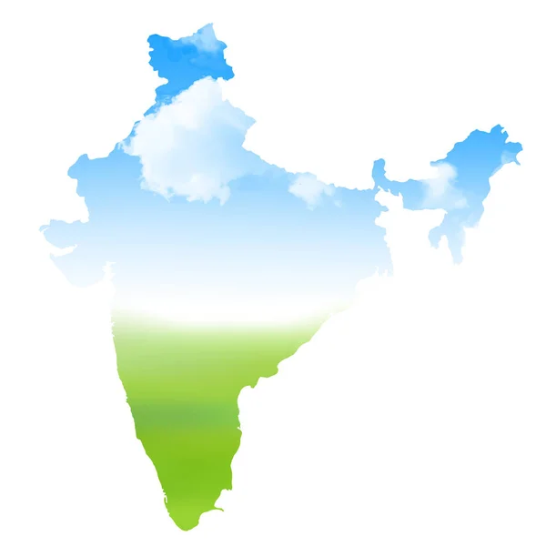 Hindistan gökyüzü harita simgesi — Stok Vektör