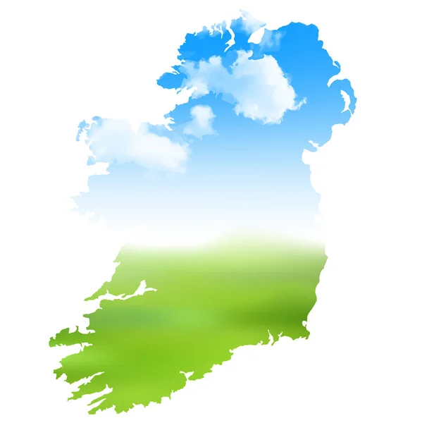 Irlanda Cielo mapa icono — Vector de stock