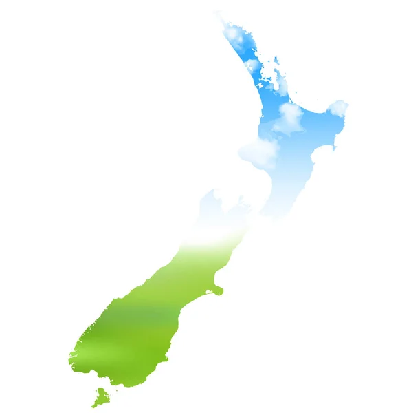 Novo zelândia céu mapa ícone — Vetor de Stock