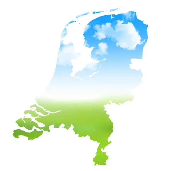 オランダの上空地図アイコン — ストックベクタ