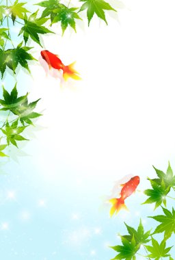 Japon Balığı Akçaağaç Yaz tebrik kartı geçmişi