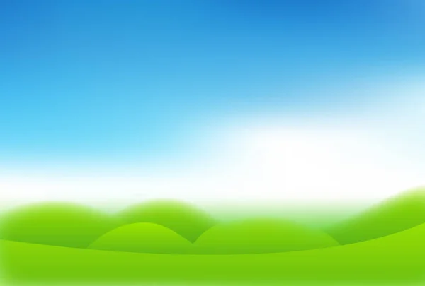 Gräsmark himmel landskap bakgrund — Stock vektor