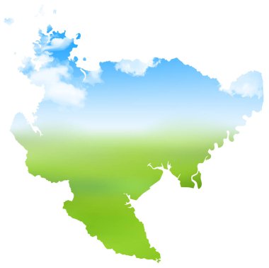 Destan harita manzara kutsal kişilerin resmi