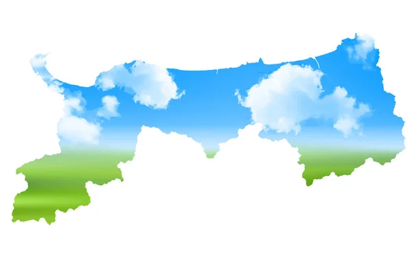 Tottori Mapa icono de paisaje — Vector de stock