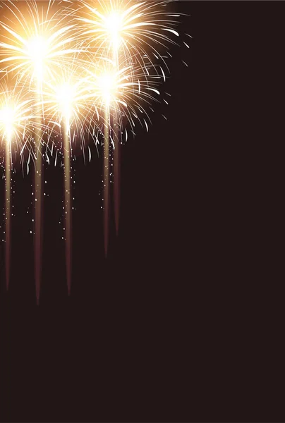 Tűzijáték nyári fesztivál háttér — Stock Vector
