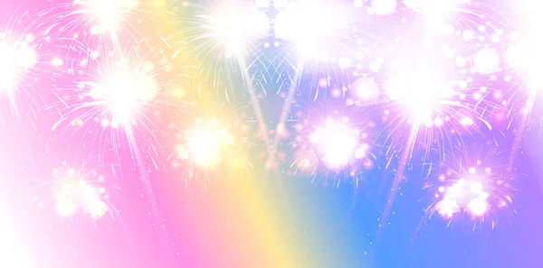 Fireworks Summer Festival background — Stock Vector