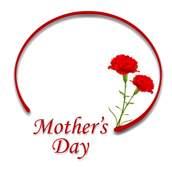 Dia das Mães Carnation frame ícone —  Vetores de Stock