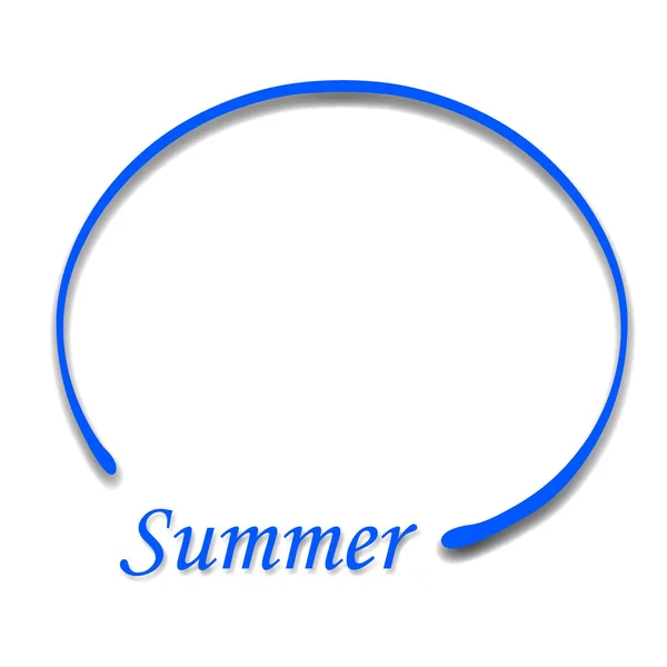 Sommerblaues Rahmensymbol — Stockvektor