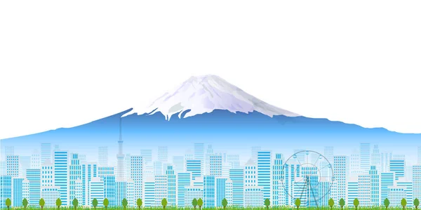Fuji tokyo Gebäude Hintergrund — Stockvektor