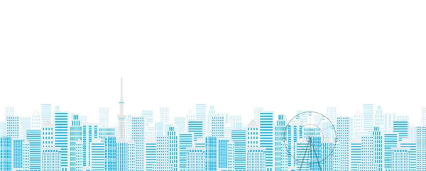 Tokyo building scenery background — Stock Vector