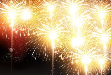 Havai fişek yaz manzara arka plan