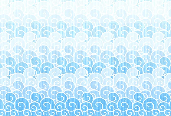 Ocean wave Japanese paper background — Stock Vector