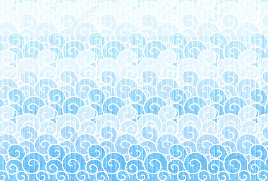 Ocean wave Japanese paper background