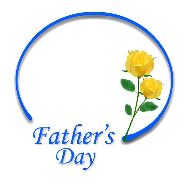 Father's Day Roses Frame Icon — Stock Vector