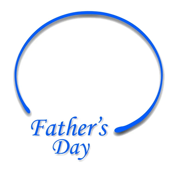 Father's Day Frame Blue Icon — Stock Vector