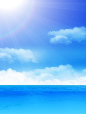 Deniz manzara yaz arka plan