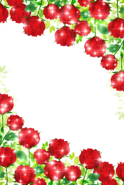 Rosa flor paisaje fondo — Archivo Imágenes Vectoriales