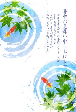 Japon balığı akçaağaç yaz arka plan