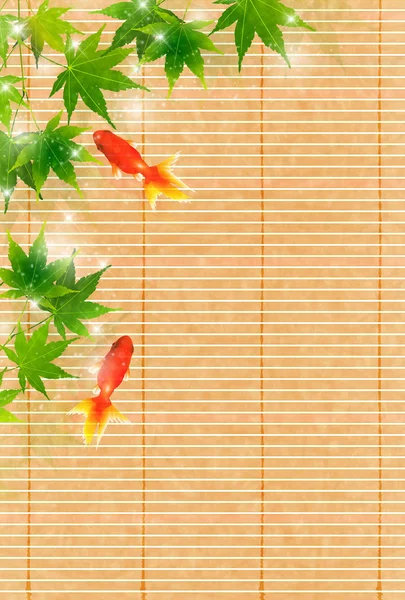Goldfish arce fondo de verano — Vector de stock