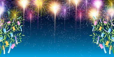 Yıldız Festivali bambu havai fişek arka plan