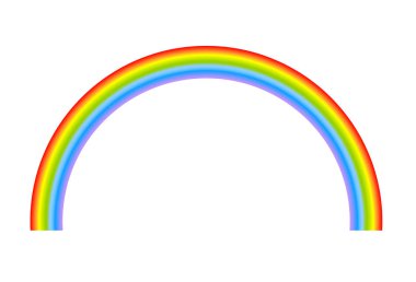 Gökkuşağı renkli yağmur mevsimi simgesi